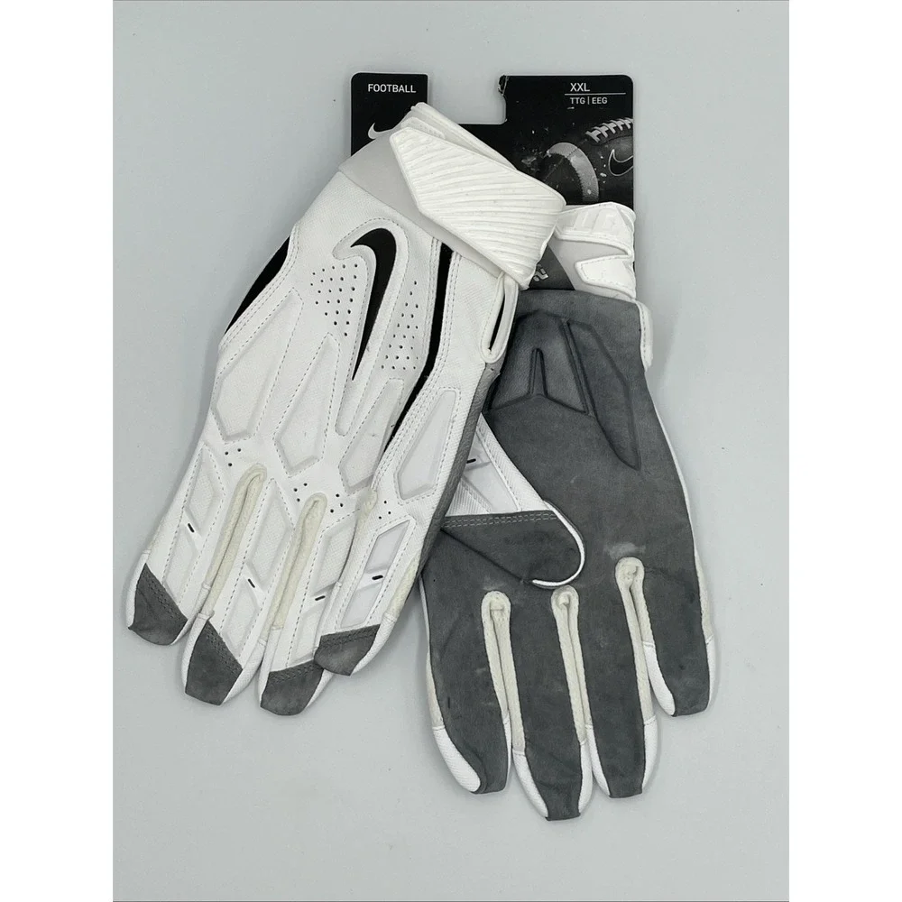 Nike  D-Tack 6.0 Lineman NFL Football Gloves White/Black PGF946-184 Size 2XL